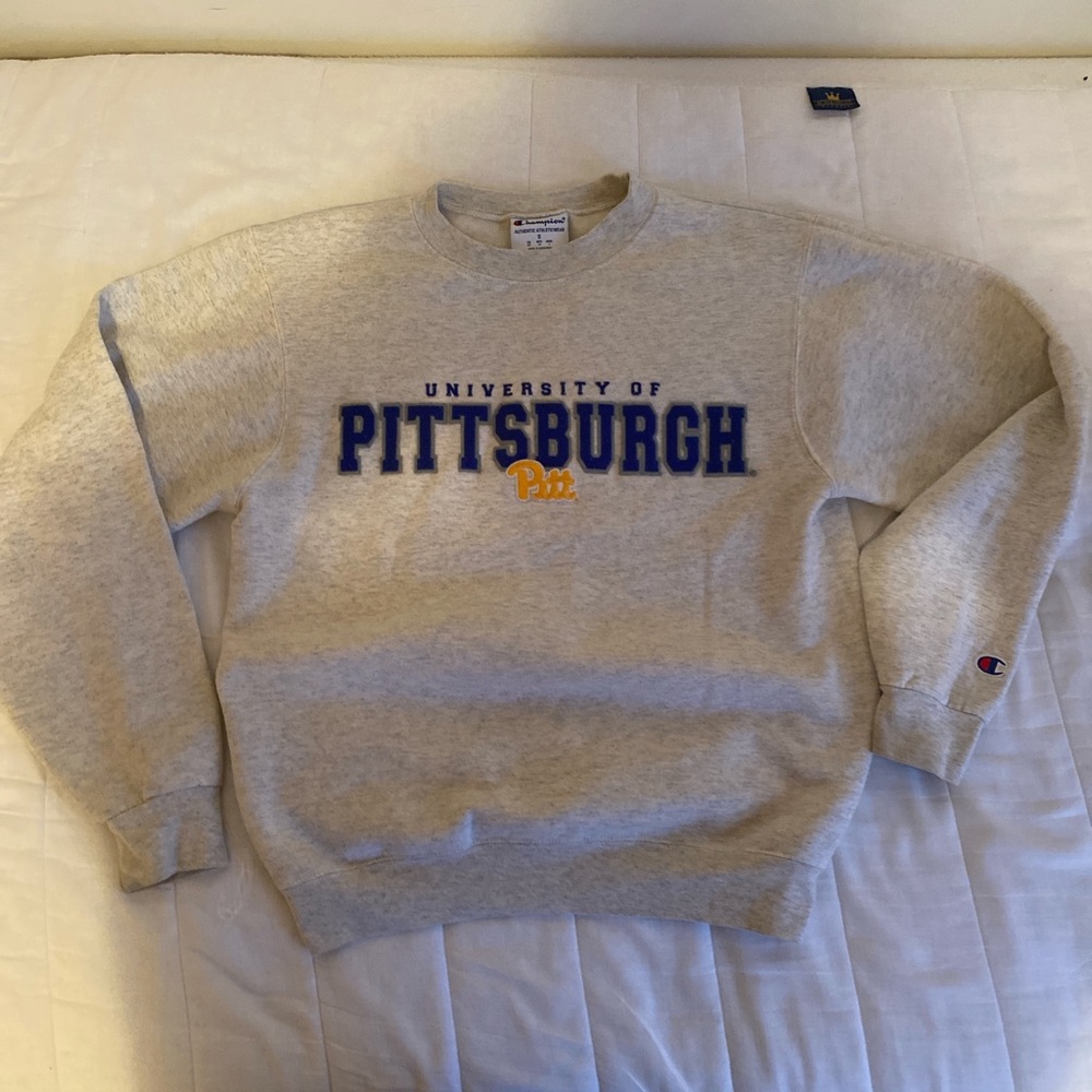 Champion University of Pittsburgh Gray Crewneck Sweatshirt